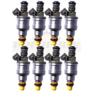 Set of 8 1996 - 2000 GMC Chevy 7.4L 454cid Vortec Bosch 4 Hole Upgrade Fuel Injectors
