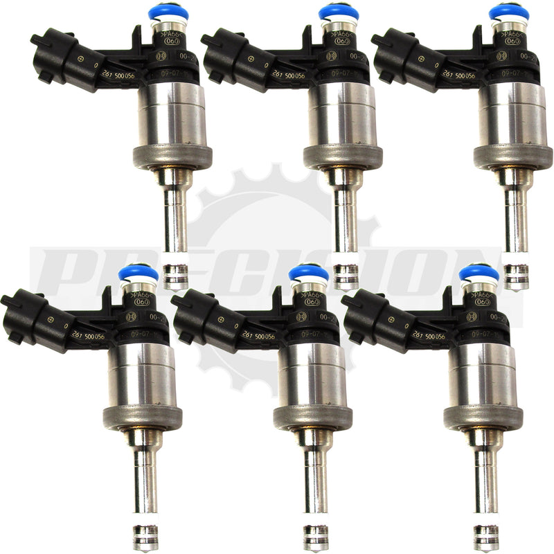 Set of 6 Rebuilt 2008-2011 Genuine GM 12638530 12632255 12611545 Bosch 0261500114 0261500056 GDI 3.6L DOHC Fuel Injectors Gasoline Direct Injection