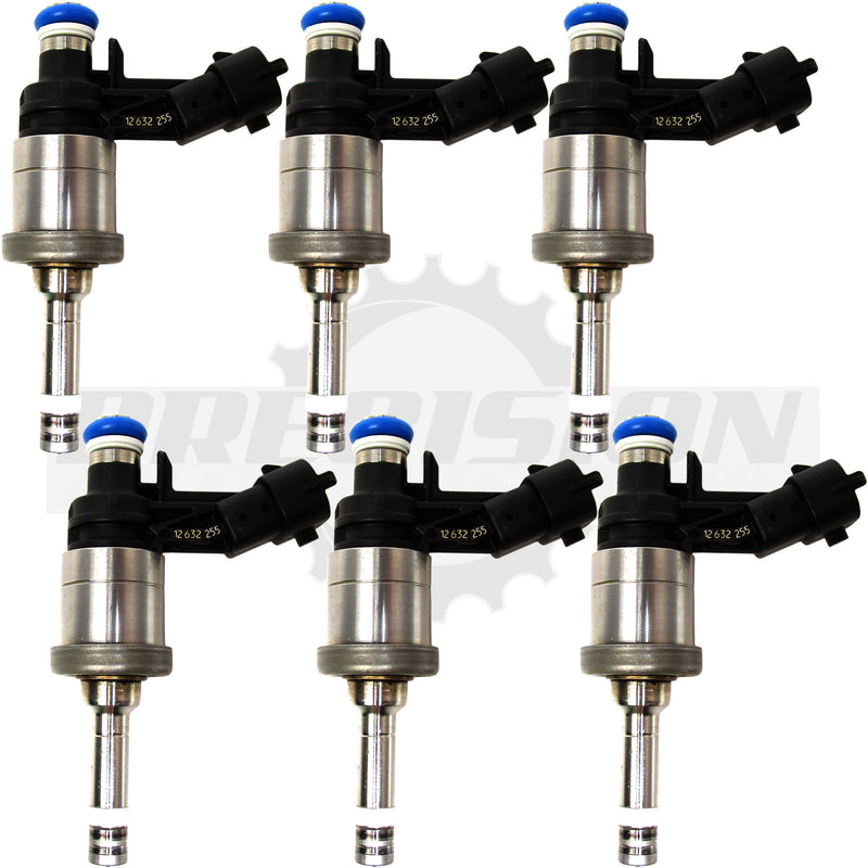 Set of 6 Rebuilt 2008-2011 Genuine GM 12638530 12632255 12611545 Bosch 0261500114 0261500056 GDI 3.6L DOHC Fuel Injectors Gasoline Direct Injection