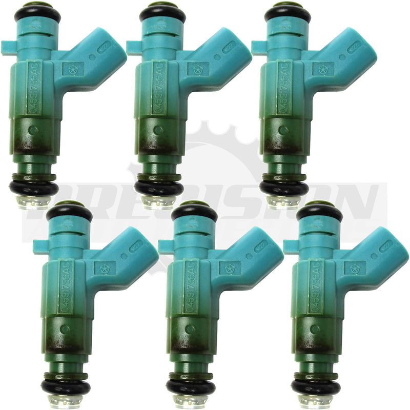 Set of 6 Rebuilt 2001-2003 Genuine OEM Dodge Chrysler 04591756AB RL591756AB Bosch 0280156036 2.7L V6 DOHC Fuel Injectors