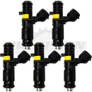 Set of 5 Rebuilt 2005-2007 Genuine OEM VW 07K-906-031-B Volkswagen 07K906031B Siemens 2.5L I5 DOHC Fuel Injectors