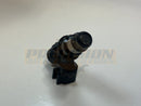 Angled nozzle view of the 12568557 fuel injector showing the spray tip and lower sealing area