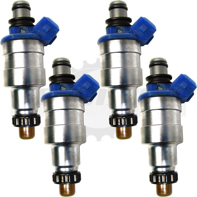 Set of 4 Rebuilt 1988-1994 Genuine OEM Ford Mazda Mercury 195500-1280 Denso 1.6L DOHC 2.2L SOHC Fuel Injectors