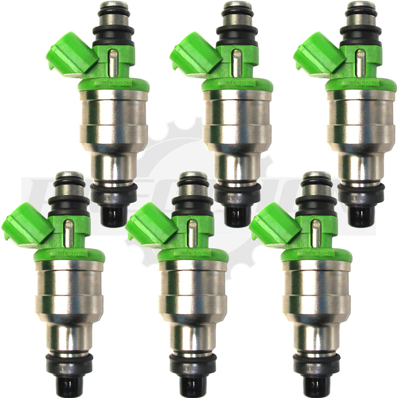 Set of 6 Rebuilt 1989-1998 Genuine OEM Mazda JE15-13-250 Denso 195500-1980 MPV 3.0L Fuel Injectors