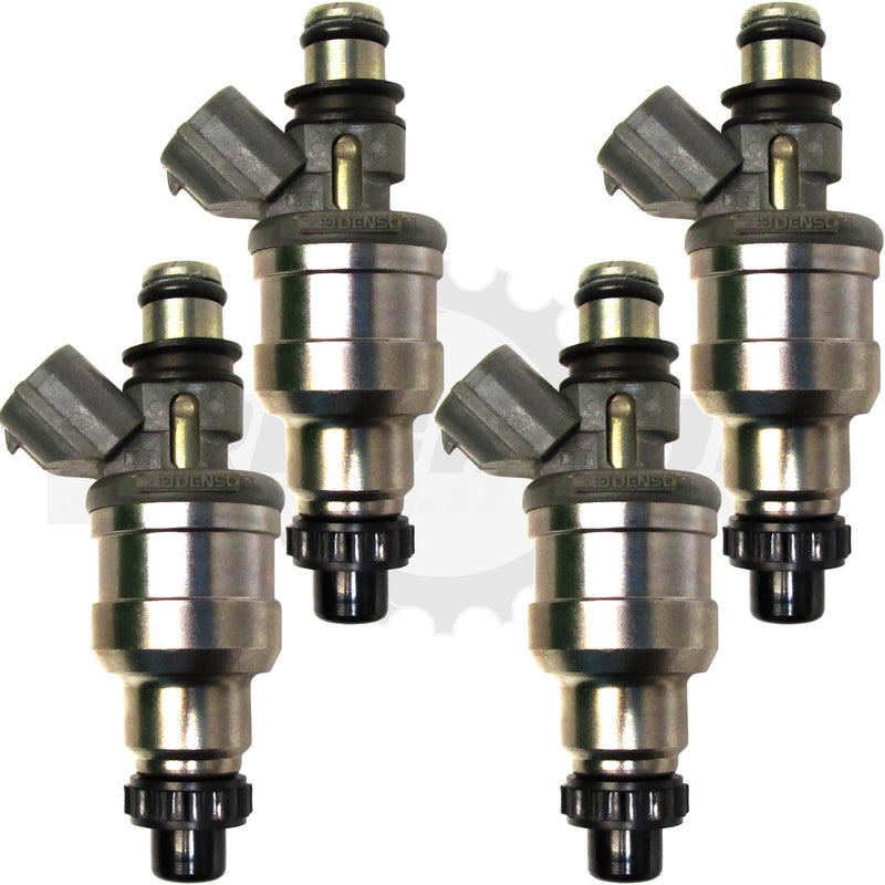 Set of 4 Rebuilt 1990-1995 Genuine OEM Mazda Kia Daihatsu JF07-13-250 Denso 195500-2040 1.6L 1.8L Fuel Injectors