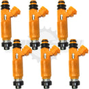 Set of 6 Rebuilt 1998-2004 Genuine OEM Mitsubishi MD337900 Denso 195500-3300 3.5L SOHC V6 Montero Fuel Injectors