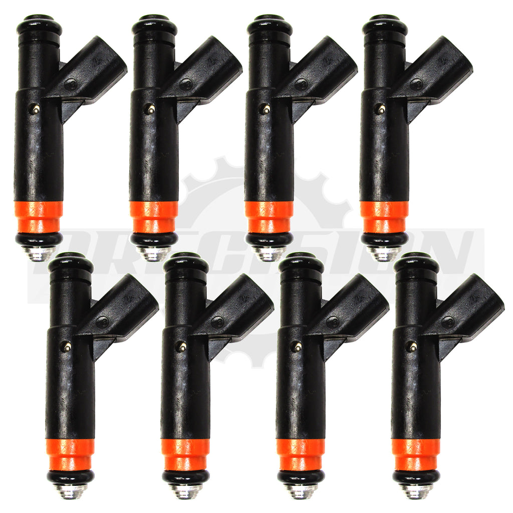 Set of eight rebuilt Siemens 1L2E-D4A Ford Explorer fuel injectors