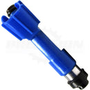 Top view of genuine Toyota 23250-0D050 OEM fuel injector showing pintle cap and O-ring