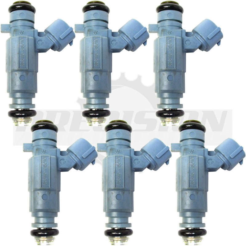 Set of 6 Rebuilt 2002-2006 Genuine OEM Hyundai Kia 35310-38010 9260930003 3.5L V6 DOHC Fuel Injectors