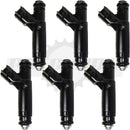 Set of 6 Rebuilt 1999-2004 Genuine Siemens Upgrade 4 Hole Nozzle Replaces YR3Z-9F593-AA Siemens YR3E-A6A YR3E-A4A 4.2L 3.8L V6 OHV Fuel Injectors