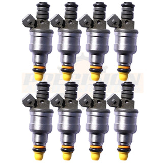 Set of eight Bosch four-hole upgrade injectors for GMC 7.4L Vortec engines