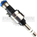 Top-down angle of rebuilt GM 12634126 GDI fuel injector showing overall length and structure