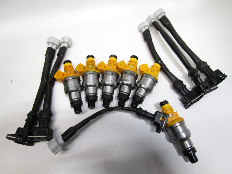 1989 - 1995 Toyota 3VZE 3.0L Bosch 4 Hole Upgrade Fuel Injector Set + Harness adapters